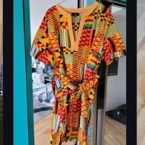 African Print short Dress 2x
